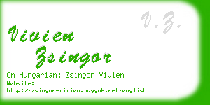 vivien zsingor business card